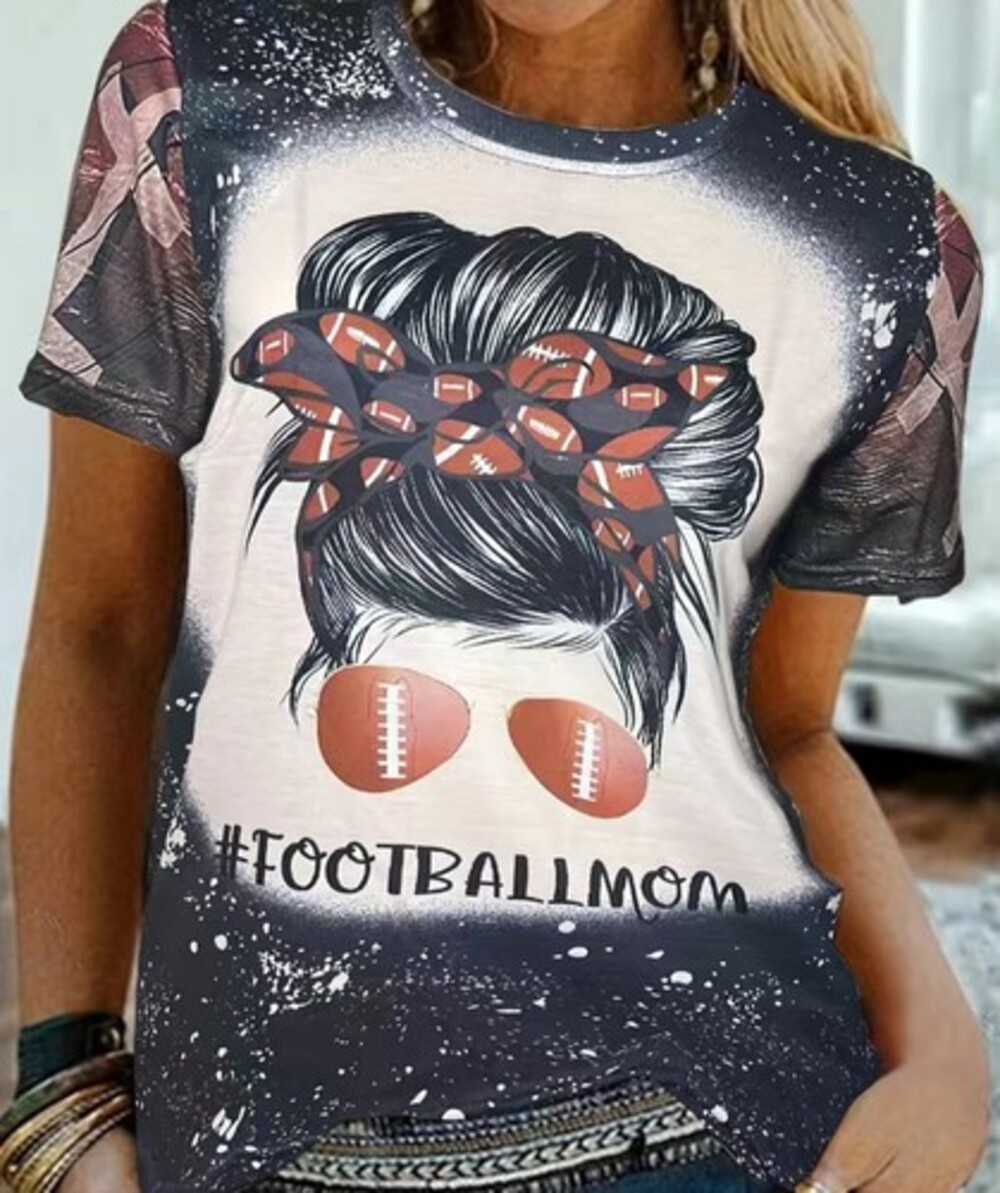 Football Mom Short Sleeve Top Size XL